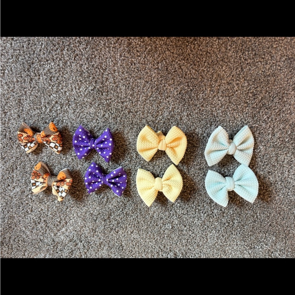 Colorful Bow Set for Kids piggie clips